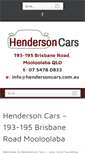 Mobile Screenshot of hendersoncars.com.au